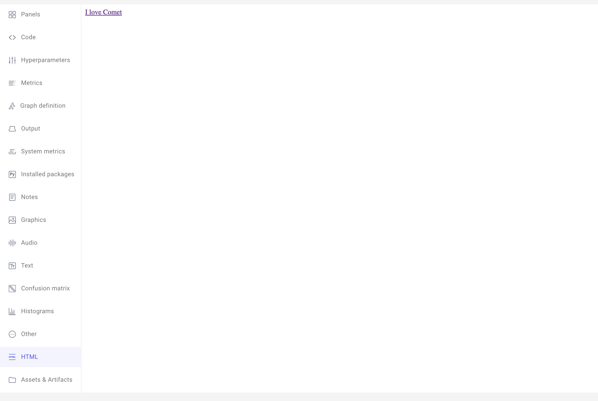Example HTML tab